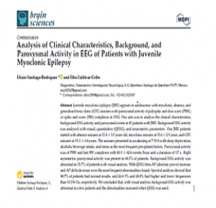 Analysis of Clinical Characteristics, Background, and Paroxysmal Activity in EEG of Patients with Juvenile Myoclonic Epilepsy